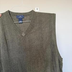 Dockers Men's V-Neck‎ Sweater Vest - Olive Green, XXL